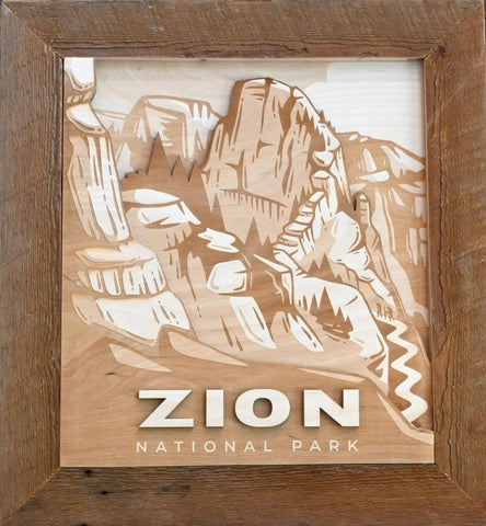 Zion National Park Layered Wall Art
