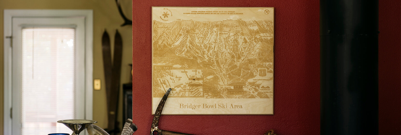 Record Shelf with Engraved Photo